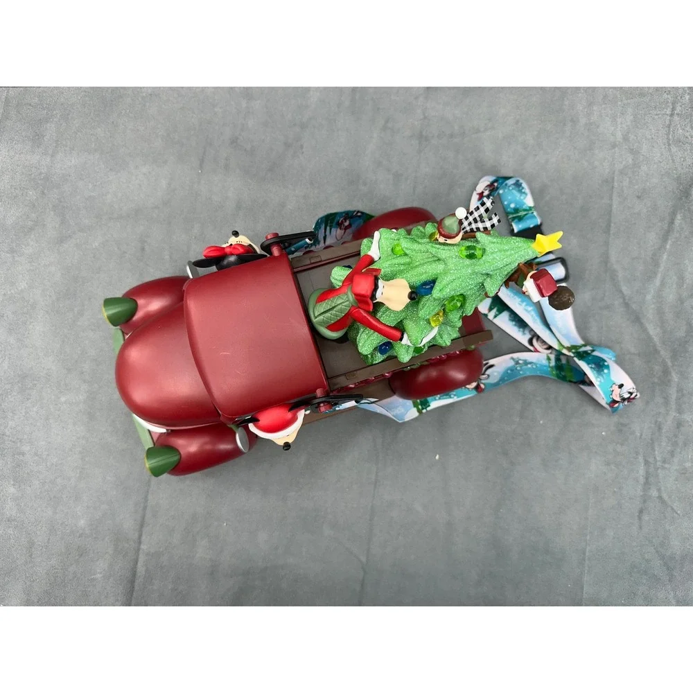 Disney Parks 2025 Christmas Mickey Minnie Goofy Red Truck Popcorn Bucket Lanyard